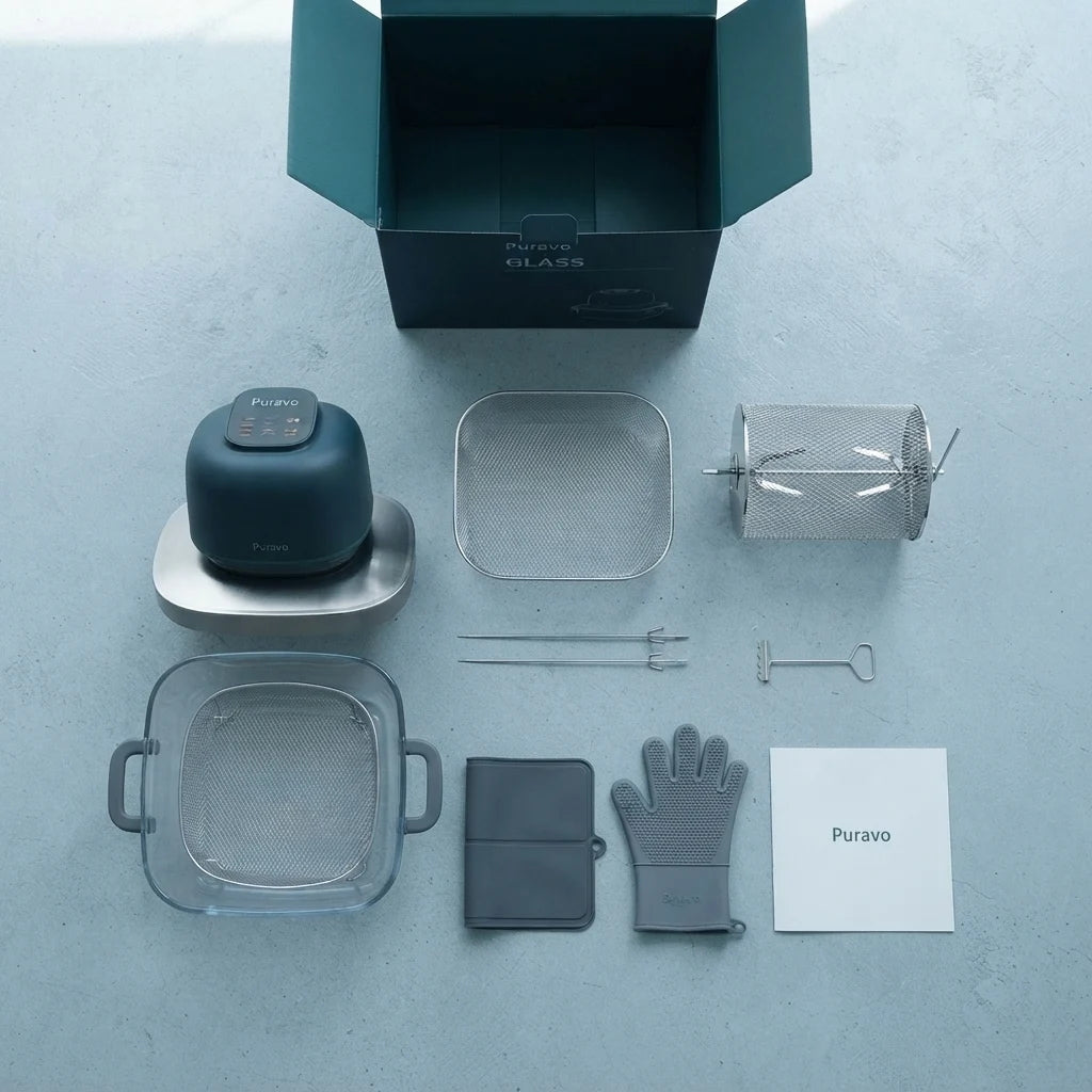 Everything in the Puravo Glass box